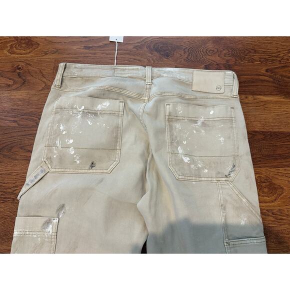 AG Jeans The Ridge Relaxed Carpenter Pant Size 36 NWT Aged Denim Distressed - Picture 4 of 10